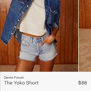 Aritzia Denim Forum The Yoko Short - Light Blue